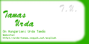 tamas urda business card