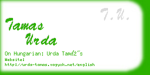 tamas urda business card